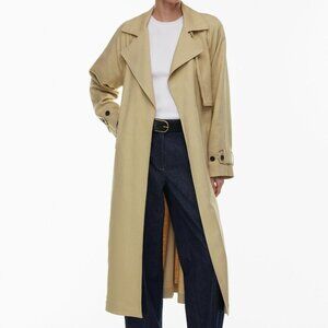 Aritzia Babaton Wicker Tan Cultivate Trench Coat US 2XS